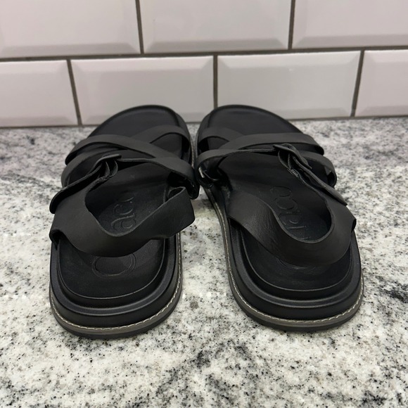 Chaco Womens 10 Townes Midform Sandals Black Leather JCH109472 Strappy - Picture 4 of 9